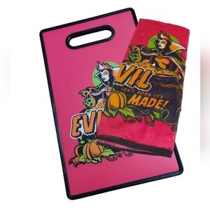 Disney Villains Halloween Kitchen Evil Queen Cutting Board And 2 Kitchen Towels